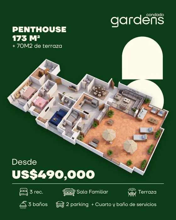 Anuncio de Condado Gardens